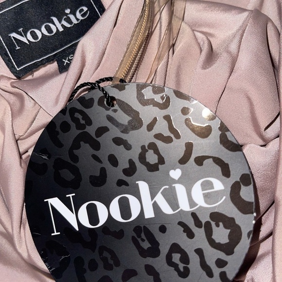 NWT NOOKIE x REVOLVE Selene Halter Midi Dress in Latte, Size XS - Picture 8 of 8